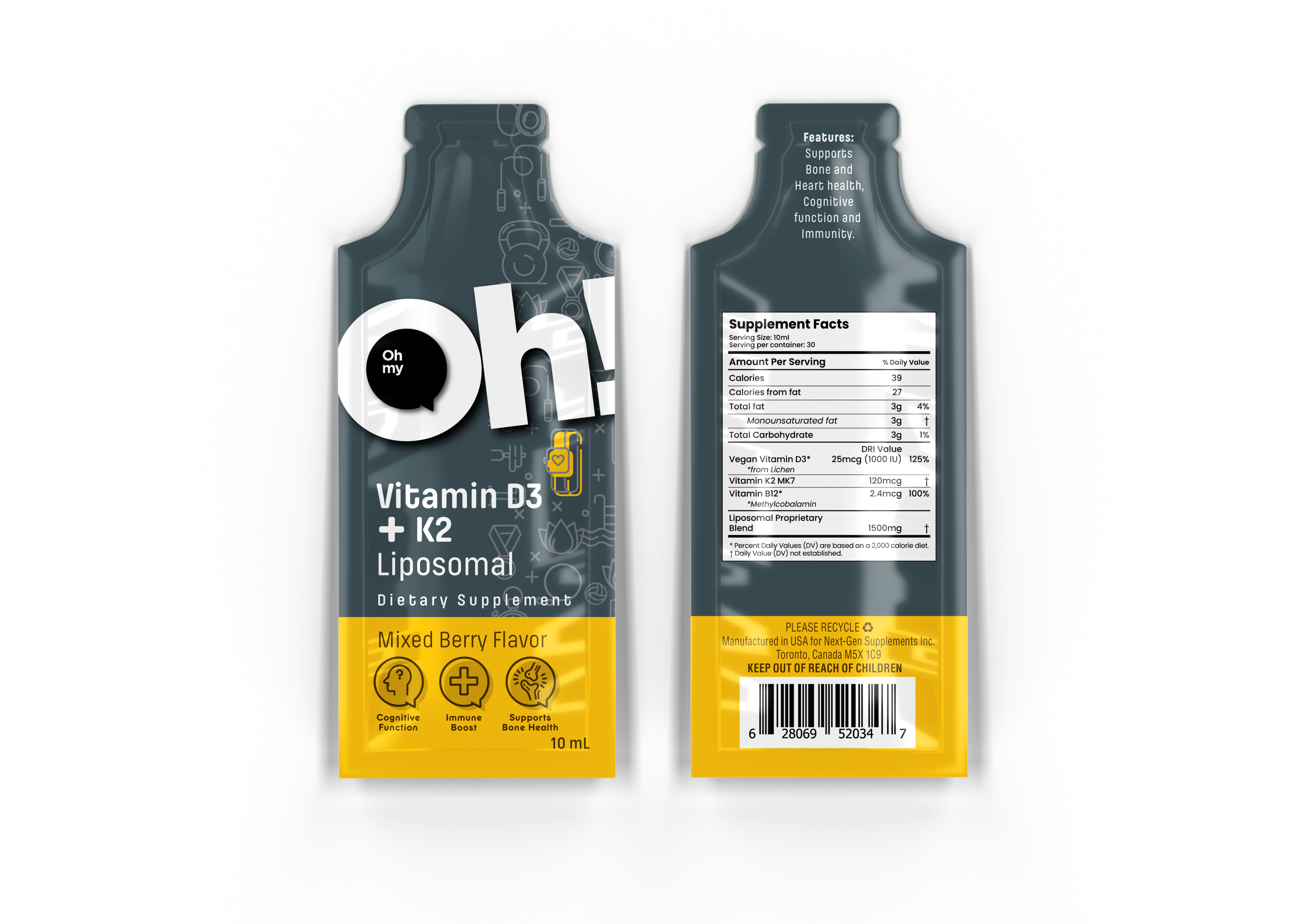 Vitamins D3 + K2