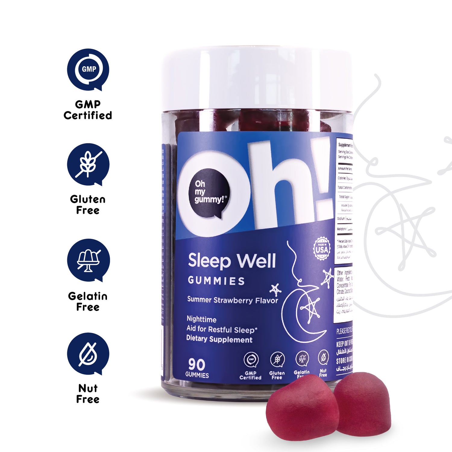 Oh My Oh Melatonin Gummies. Fall Asleep Faster, Wake Up Refreshed!