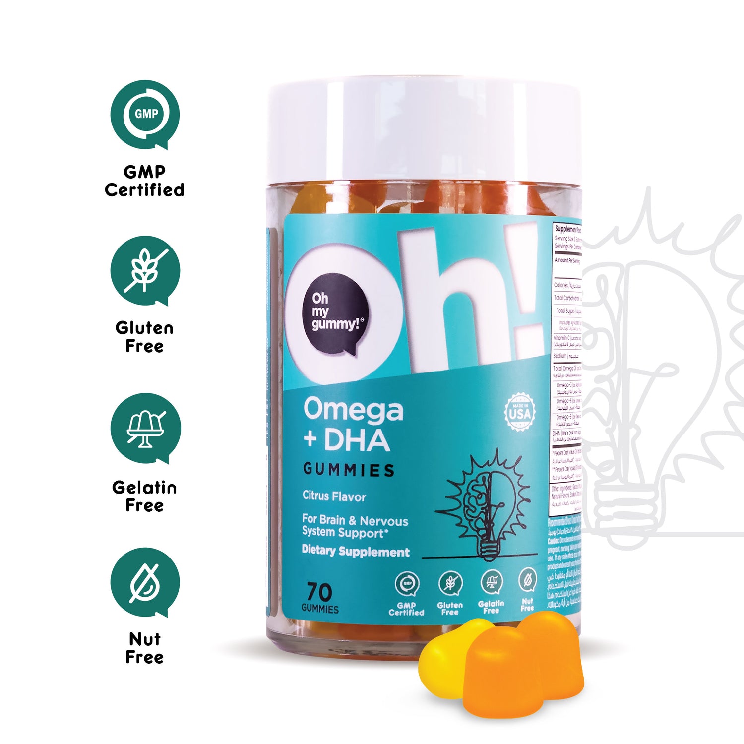 Oh My Oh Omega 3-6-9 & DHA Gummies: Nourish Your Body, Boost Your Brain!