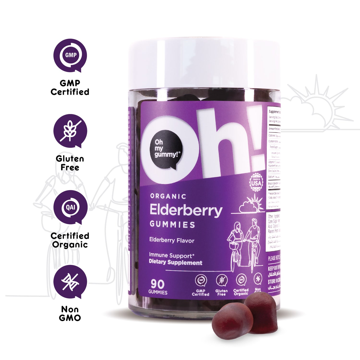 Oh My Oh Elderberry Gummies. Boost Your Immunity with a Delicious, Powerful Superfood!
